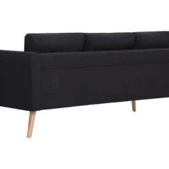 Canapé à 3 Places Tissu Noir -Promos Chesteris Boutique canape 22003951