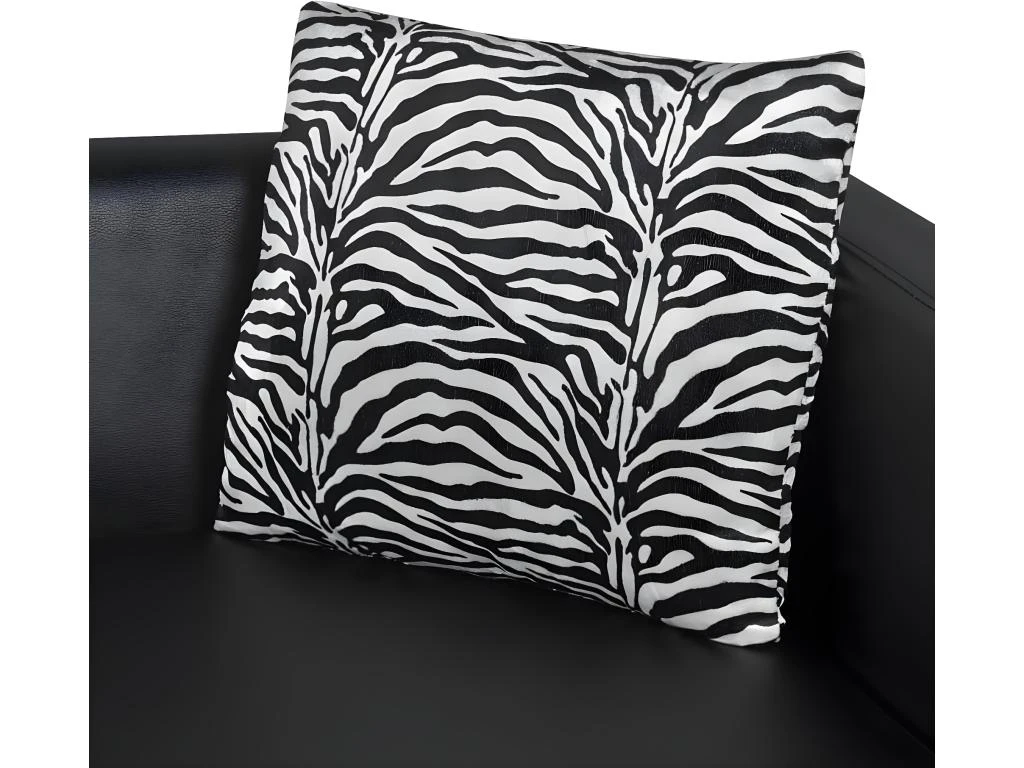 Canapé à 3 Places Similicuir Noir 5 Canapé à 3 Places Similicuir Noir – Image 5