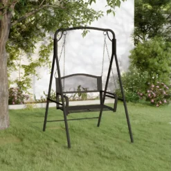 Balancelle 124 Cm Noir Acier