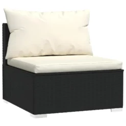 Canapé 3 Places Avec Coussins Noir Résine Tressée 10 Canapé 3 Places Avec Coussins Noir Résine Tressée -Promos Chesteris Boutique canape 22005065