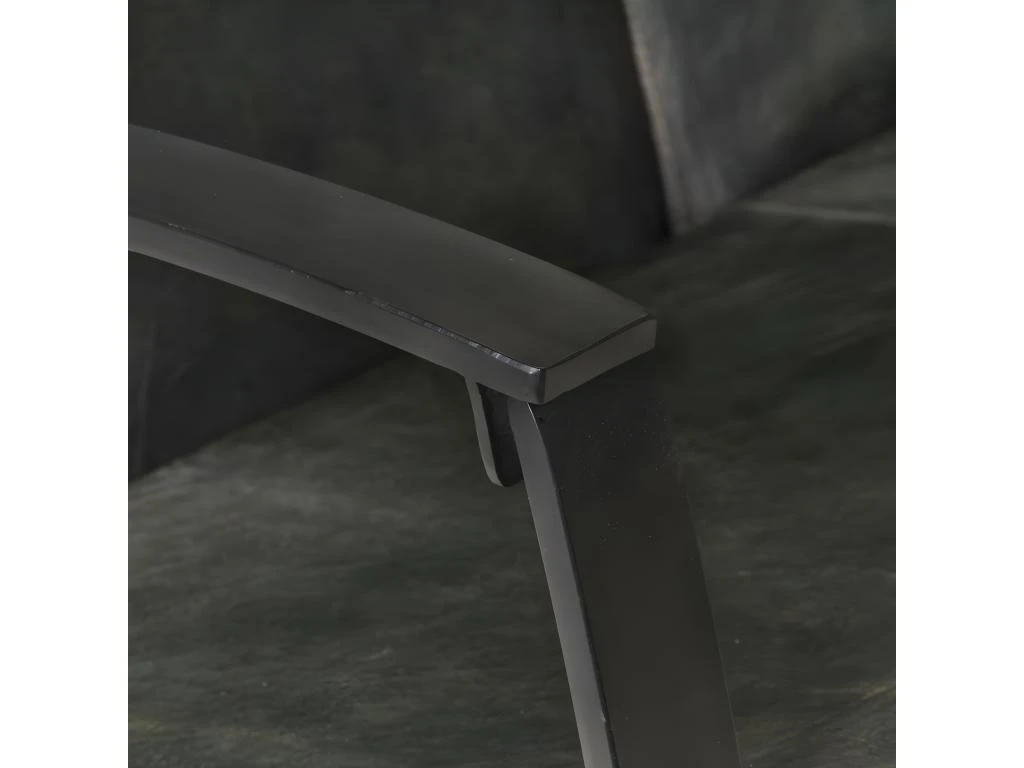 Canapé à 2 Places Gris Cuir Véritable 6 Canapé à 2 Places Gris Cuir Véritable – Image 6