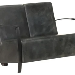Canapé à 2 Places Gris Cuir Véritable 17 Canapé à 2 Places Gris Cuir Véritable -Promos Chesteris Boutique canape 22006143