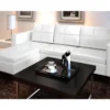 Canapé Sectionnel à 3 Places Cuir Synthétique Blanc