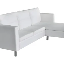 Canapé Sectionnel à 3 Places Cuir Synthétique Blanc 11 Canapé Sectionnel à 3 Places Cuir Synthétique Blanc -Promos Chesteris Boutique canape 22006253