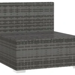 Canapé 4 Places Avec Coussins Gris Résine Tressée -Promos Chesteris Boutique canape 22006971