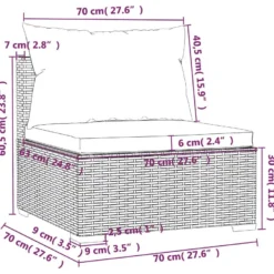 Canapé 4 Places Avec Coussins Noir Résine Tressée -Promos Chesteris Boutique canape 22007443