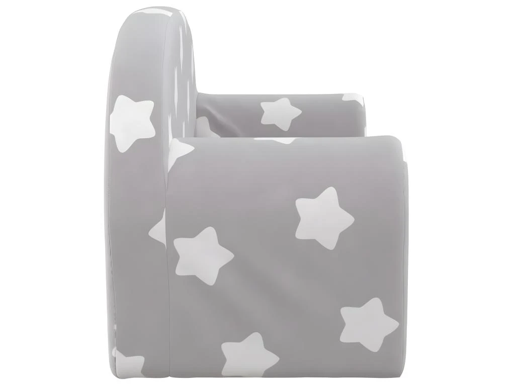 Canapé Pour Enfants à 2 Places Gris Clair étoiles Peluche Douce 4 Canapé Pour Enfants à 2 Places Gris Clair étoiles Peluche Douce – Image 4