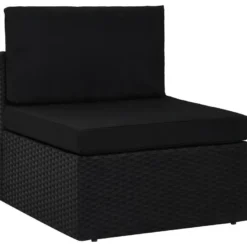 Canapé Sectionnel 2 Places Résine Tressée Noir 14 Canapé Sectionnel 2 Places Résine Tressée Noir -Promos Chesteris Boutique canape 22007835