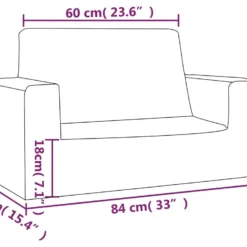 Canapé Pour Enfants à 2 Places Crème Peluche Douce -Promos Chesteris Boutique canape 22008135