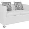 Canapé à 2 Places Similicuir Blanc