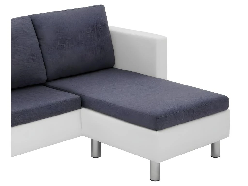 Canapé à 3 Places Avec Coussins Blanc Similicuir 6 Canapé à 3 Places Avec Coussins Blanc Similicuir – Image 6