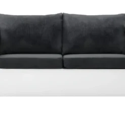 Canapé à 2 Places Faux Cuir Blanc Et Gris Foncé -Promos Chesteris Boutique canape 22009405