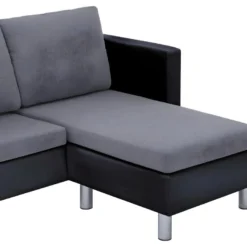 Canapé à 3 Places Avec Coussins Noir Similicuir 11 Canapé à 3 Places Avec Coussins Noir Similicuir -Promos Chesteris Boutique canape 22010403