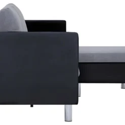 Canapé à 3 Places Avec Coussins Noir Similicuir 12 Canapé à 3 Places Avec Coussins Noir Similicuir -Promos Chesteris Boutique canape 22010405