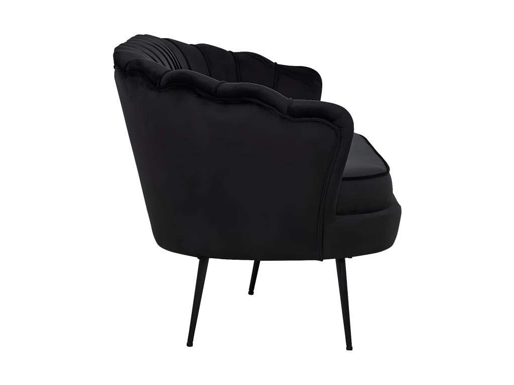 Nice Canapé 3 Personnes En Velours, Noir. 4 Nice Canapé 3 Personnes En Velours, Noir. – Image 4