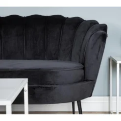 Nice Canapé 3 Personnes En Velours, Noir. 12 Nice Canapé 3 Personnes En Velours, Noir. -Promos Chesteris Boutique canape 22039453