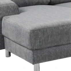 Calverton Canapé D'angle Avec Chaise Longue Vers La Droite En Gris Clair. -Promos Chesteris Boutique canape 22043047