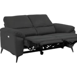 Rie Canapé 2 Places, Fauteuil Inclinable électrique, Gris. -Promos Chesteris Boutique canape 22043079
