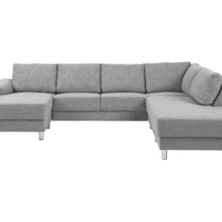 Calverton Canapé D'angle Avec Chaise Longue à Gauche En Gris Clair.