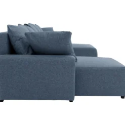 Canapé D'angle Panoramique Convertible En Tissu Bleu LADAZIA -Promos Chesteris Boutique canape 22053101