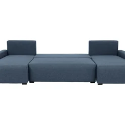 Canapé D'angle Panoramique Convertible En Tissu Bleu LADAZIA -Promos Chesteris Boutique canape 22053213