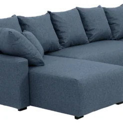 Canapé D'angle Panoramique Convertible En Tissu Bleu LADAZIA -Promos Chesteris Boutique canape 22053463