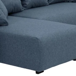 Canapé D'angle Panoramique Convertible En Tissu Bleu LADAZIA -Promos Chesteris Boutique canape 22053475