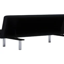 Canapé-lit Avec Deux Oreillers Noir Polyester -Promos Chesteris Boutique canape 22059817