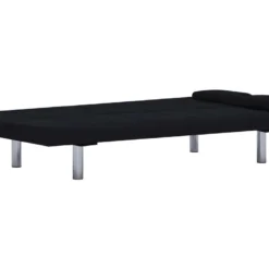 Canapé-lit Avec Deux Oreillers Noir Polyester -Promos Chesteris Boutique canape 22059819