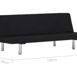 Canapé-lit Noir Polyester -Promos Chesteris Boutique canape 22059921