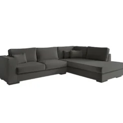 Canapé D'angle BELAMI En Tissu - Gris Anthracite, Angle Droit -Promos Chesteris Boutique canape 22077419