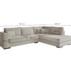 Canapé D'angle BELAMI En Tissu - Gris Anthracite, Angle Droit -Promos Chesteris Boutique canape 22077429