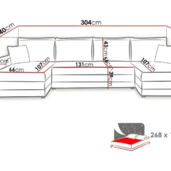 Canapé D'angle Panoramique Convertible KRISTOFER En Velours Côtelé Beige -Promos Chesteris Boutique canape 22079337