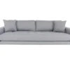 Lido Canapé 3 Pers., 2 Coussins Décoratifs Inclus, Gris Clair-gris.