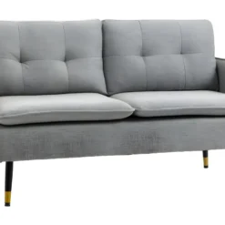 Canapé 2 Places Art Déco SASSARI Gris