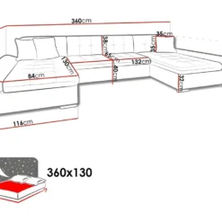 Canapé D'angle Convertible ALON Velours Côtelé Gris -Promos Chesteris Boutique canape 22101207