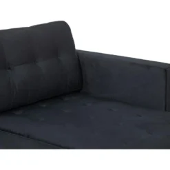 Marino Canapé BA4, Chaise Longue Droite Ou Gauche En Velours, Noir. -Promos Chesteris Boutique canape 22104301