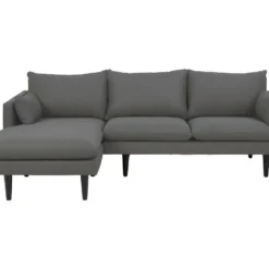 Sunderland Canapé 2 Personnes Avec Chaise Longue Orientée à Gauche, Gris Foncé.