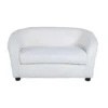 Teddy Sofa 2 Personnes Pour Enfant, Blanc.