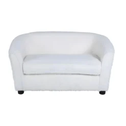 Teddy Sofa 2 Personnes Pour Enfant, Blanc.