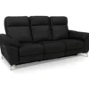 Sena Canapé 3 Personnes En Tissu, Noir.