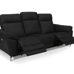 Sena Canapé 3 Personnes En Tissu, Noir. -Promos Chesteris Boutique canape 22104831