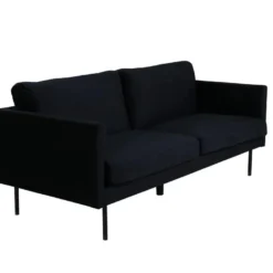 Zoom Canapé 2 Personnes En Velours, Noir. -Promos Chesteris Boutique canape 22104991