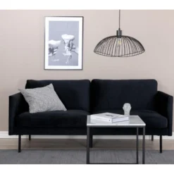 Zoom Canapé 2 Personnes En Velours, Noir. -Promos Chesteris Boutique canape 22104995