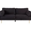 Boom Canapé 3 Personnes En Velours, Noir.