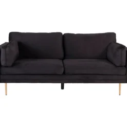 Boom Canapé 3 Personnes En Velours, Noir.