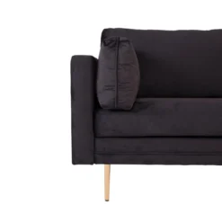 Boom Canapé 3 Personnes En Velours, Noir. -Promos Chesteris Boutique canape 22105023