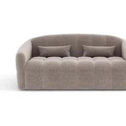 Canapé Convertible Express Dunlopillo Velours Taupe 160cm