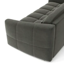 Canapé Convertible Express Dunlopillo Velours Gris Graphite 160cm -Promos Chesteris Boutique canape 22118649