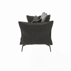 Canapé 4 Places Tissu Effet Cuir Vintage Gris étain -Promos Chesteris Boutique canape 22118799